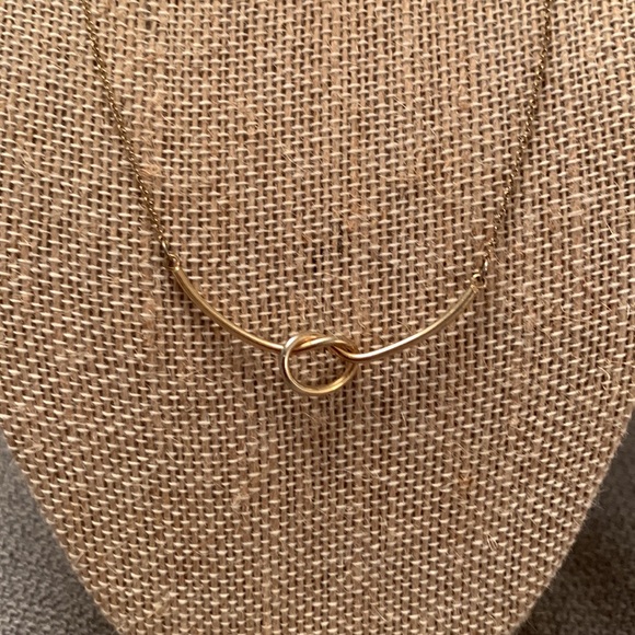 Tie The Knot Gold Tone Necklace - Picture 2 of 10